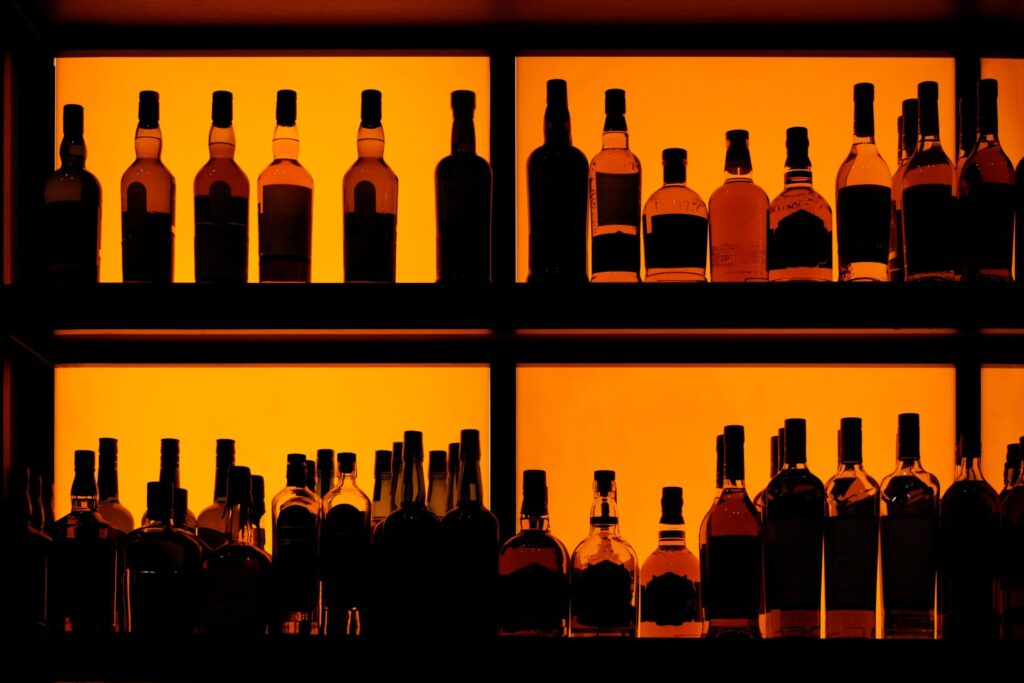 whisky bottles collection